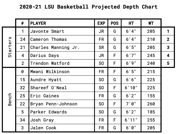 20202021 SEC Basketball Team Previews LSU Tigers JV’s Basketball Blog